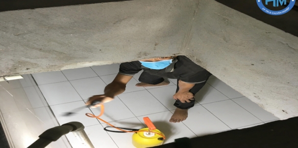 Thau rửa bể nước ngầm tại Ba Đình